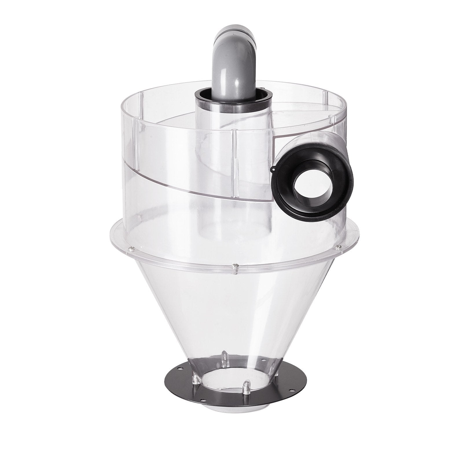Cyclone Dust Separator, 4" Retrofit Cyclone Separator For Dust Collectors, ABS Dust Deputy With 2" Hole O.D. Connector & Hose For Wet/Dry Shop Vacuums, Fits 5-10 Gallon Tank (Tank Exclude)