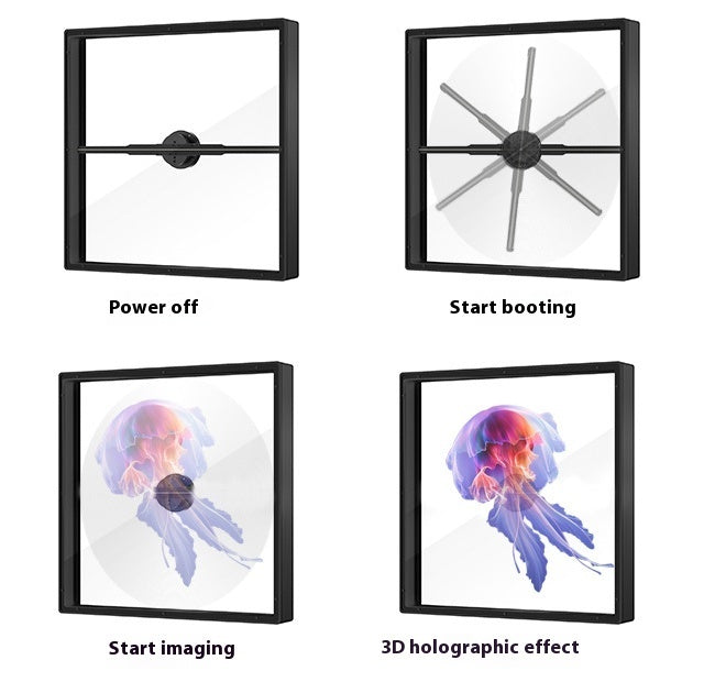 Naked Eye 3D Holographic Fan Screen Projector