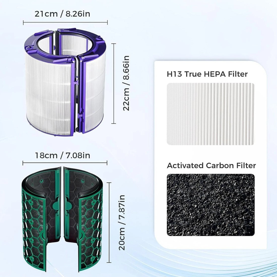 Suitable For  Air Purifiers TPHPDP 0405 HEPA Activated Carbon Filter