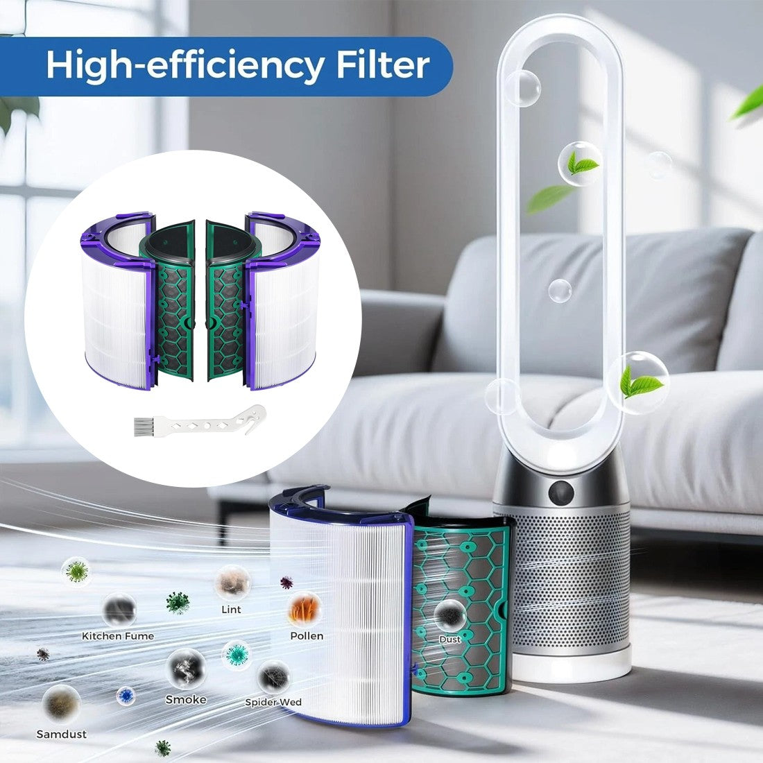 Suitable For  Air Purifiers TPHPDP 0405 HEPA Activated Carbon Filter