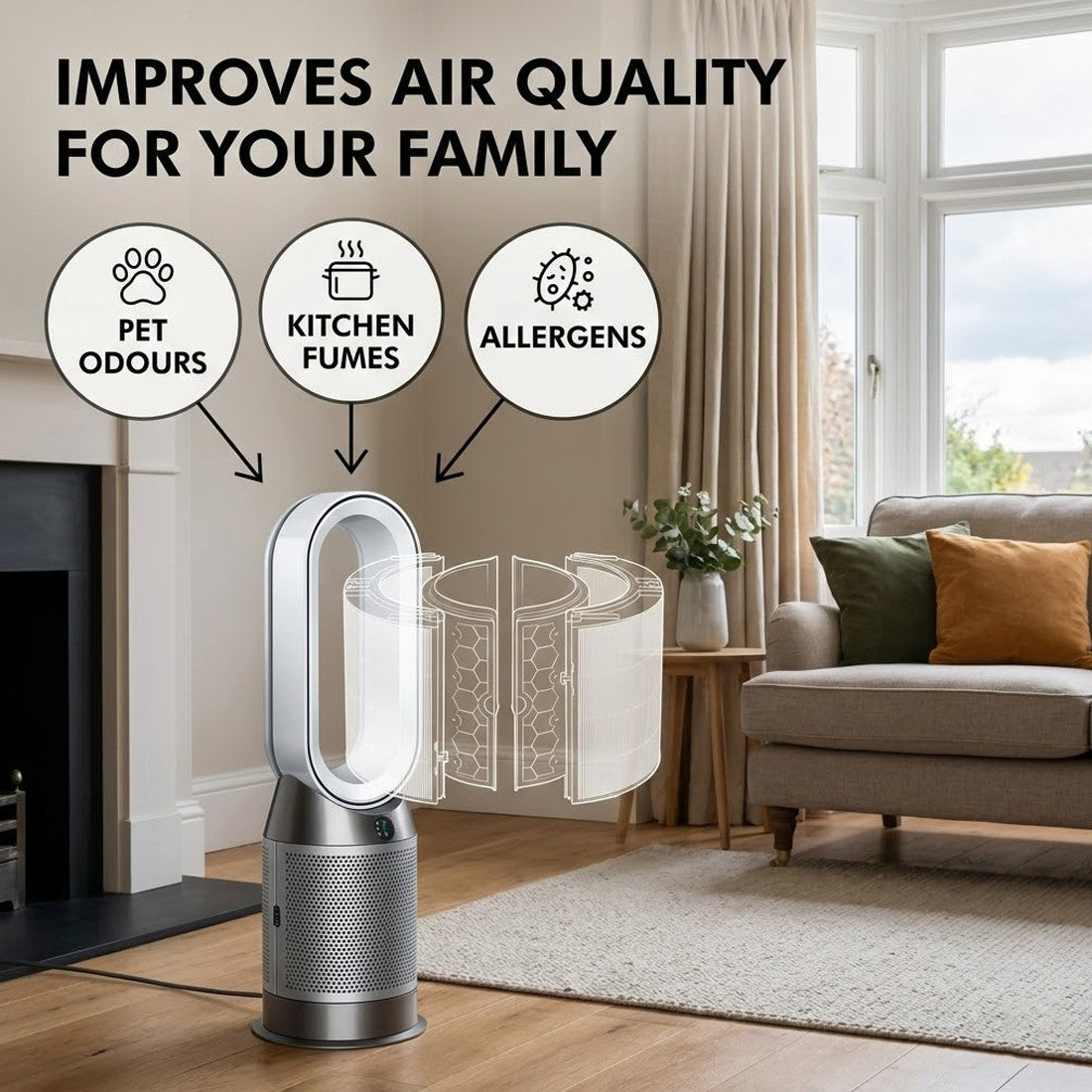 Suitable For  Air Purifiers TPHPDP 0405 HEPA Activated Carbon Filter
